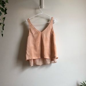 silky chiffon double layer tank